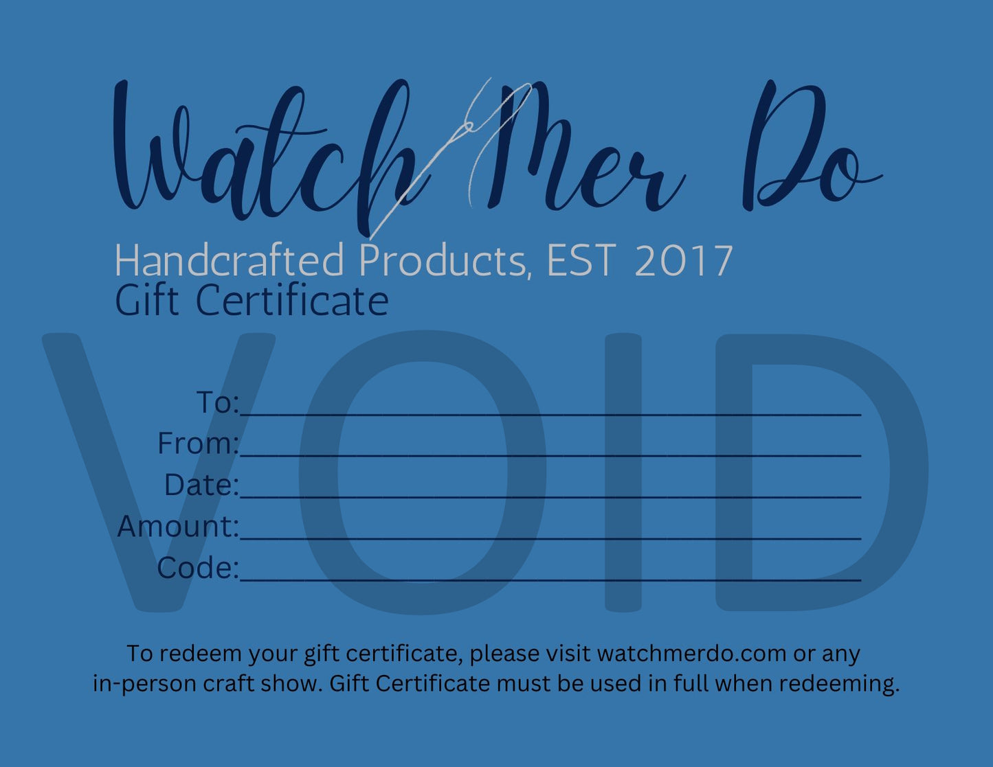 Watch Mer Do Gift Card